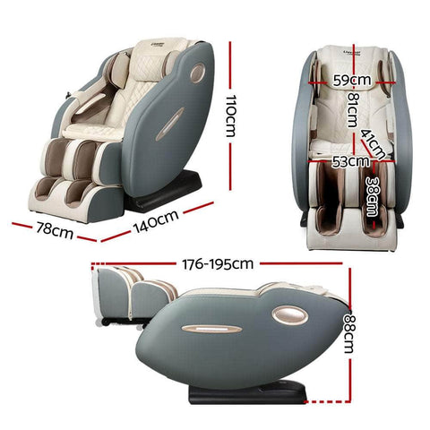 Massage Chair Electric Recliner Massager Grey Ozeni