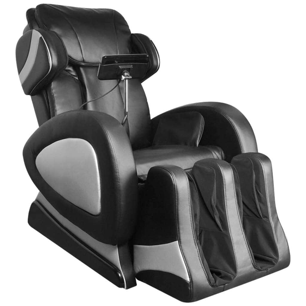 Massage Chair with Super Screen Black Leather