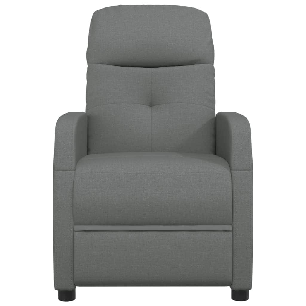 Massage Recliner Dark Grey Fabric