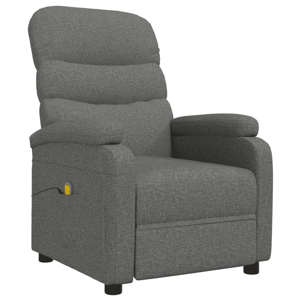 Massage Recliner Dark Grey , Fabric