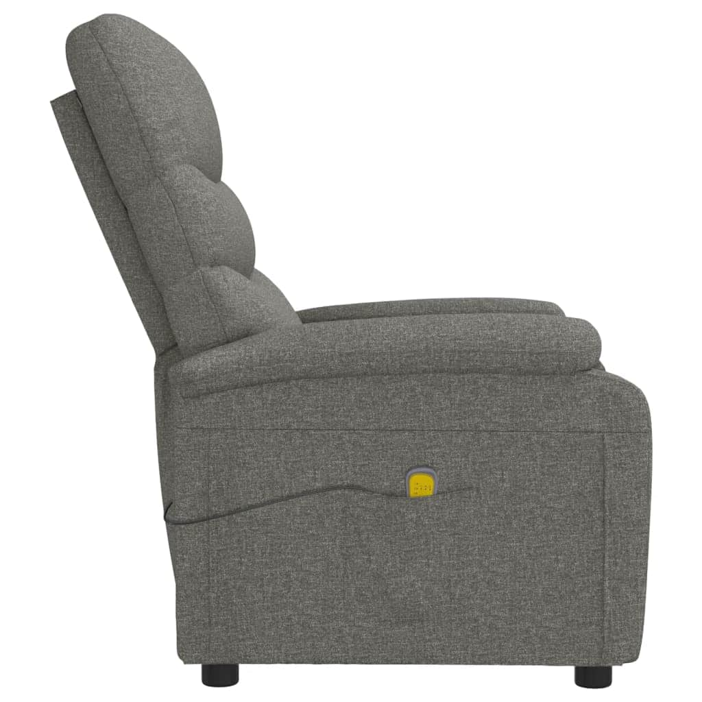 Massage Recliner Dark Grey , Fabric