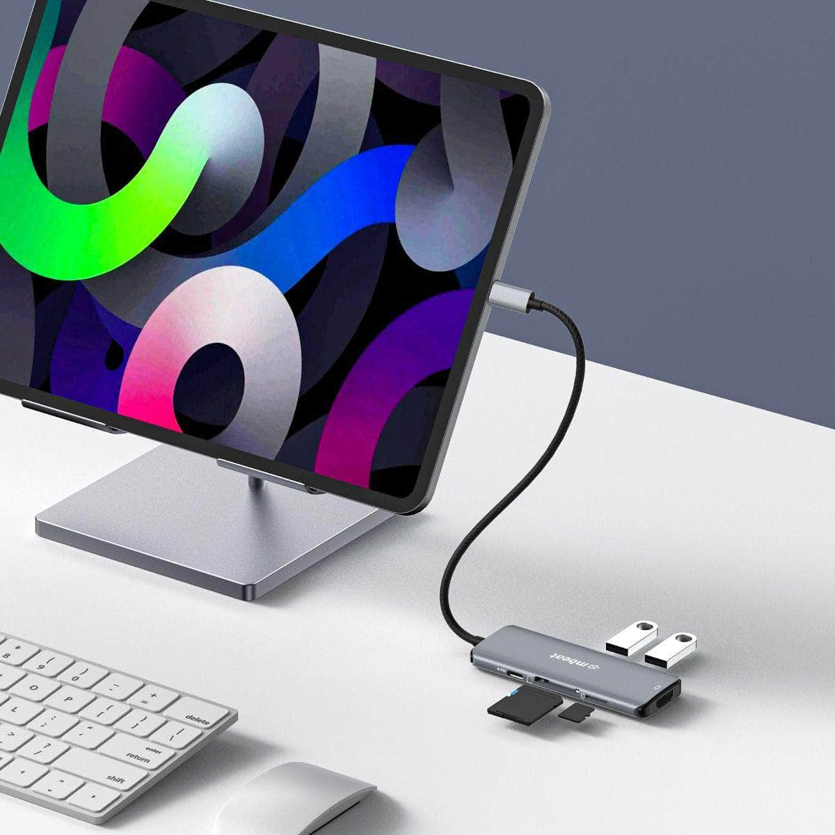 Mbeat 7-In-1 Usb-C 3.2 Gen2 Hub With 8K Video, 10Gbps Data - Space Grey