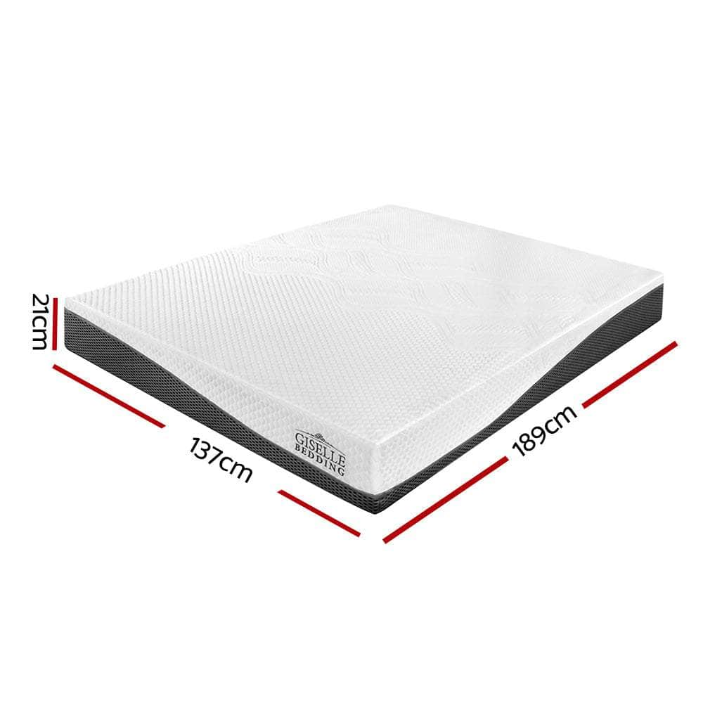 Memory Foam Mattress Bed Cool Gel Non Spring 21Cm Double