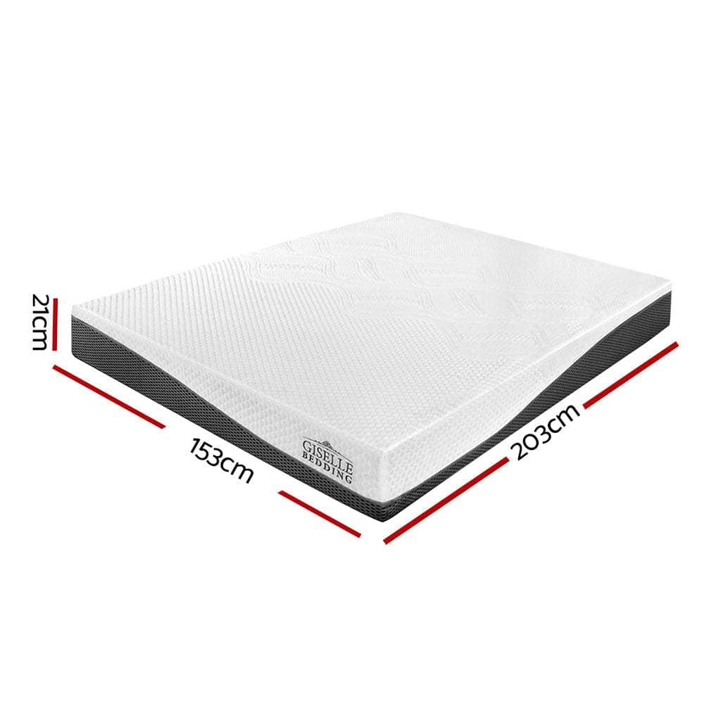 Memory Foam Mattress Bed Cool Gel Non Spring 21Cm Queen