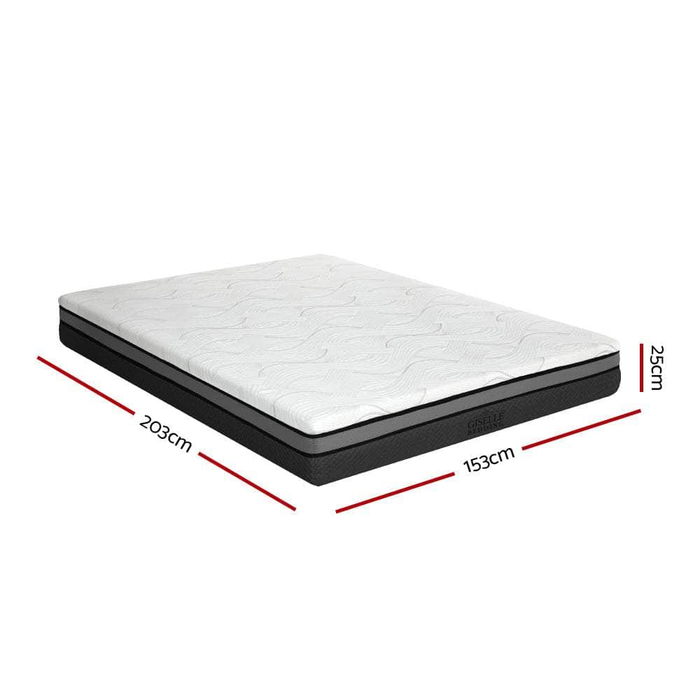 Memory Foam Mattress Bed Cool Gel Non Spring 25cm Queen