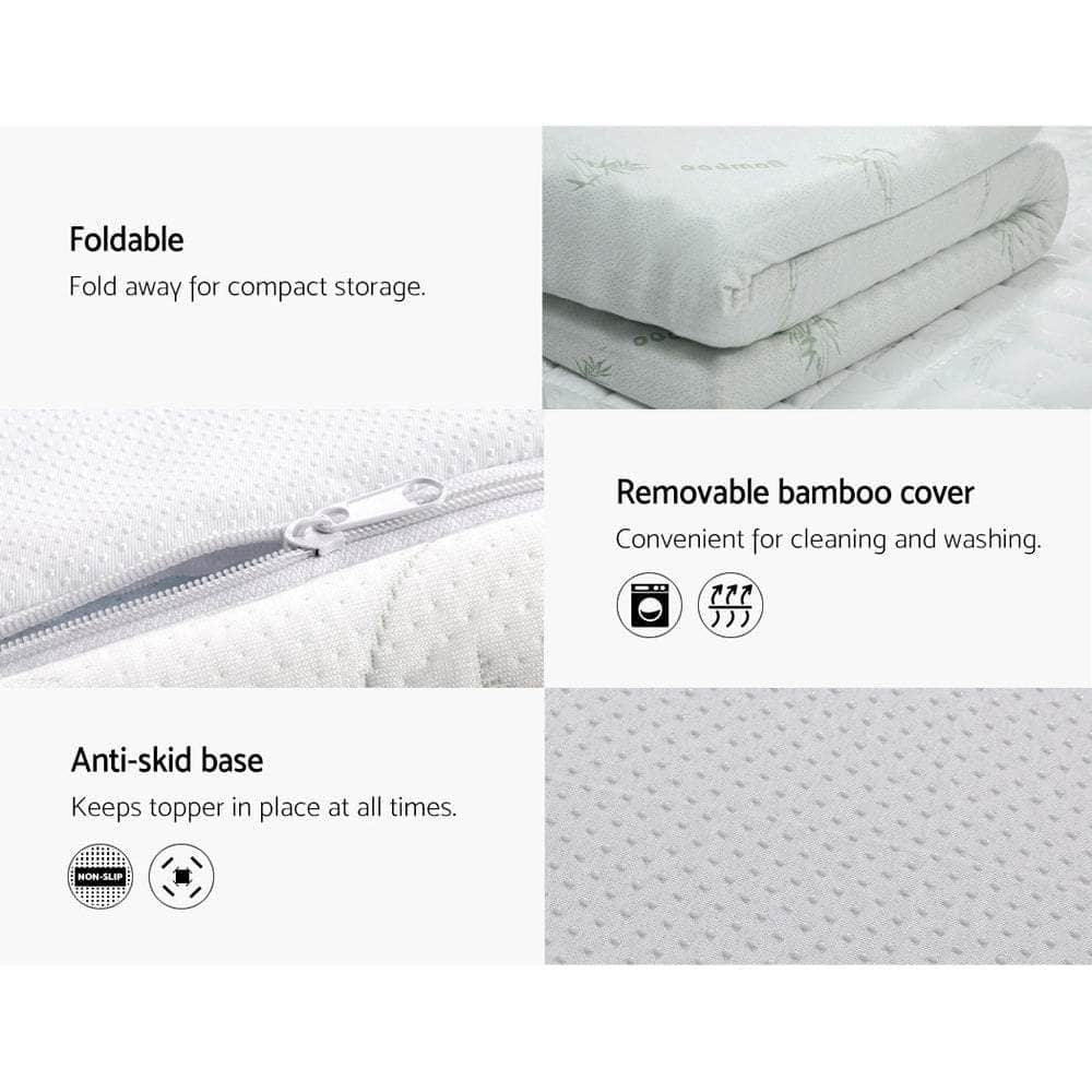 Memory Foam Mattress Topper Cool Gel 10Cm Queen