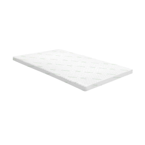 Memory Foam Mattress Topper Cool Gel Bamboo Cover 7-Zone 8CM