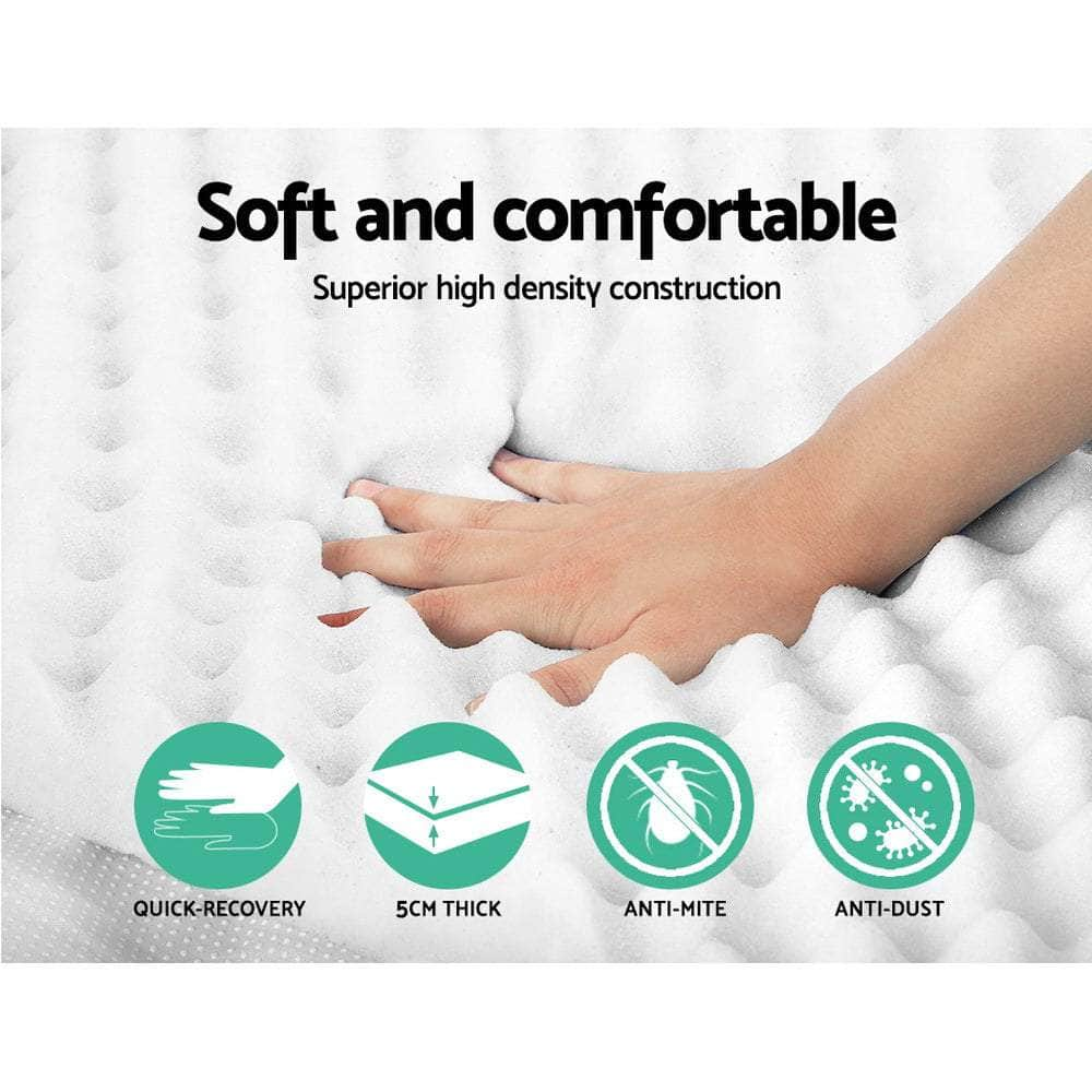 Memory Foam Mattress Topper Egg Crate 5Cm Double