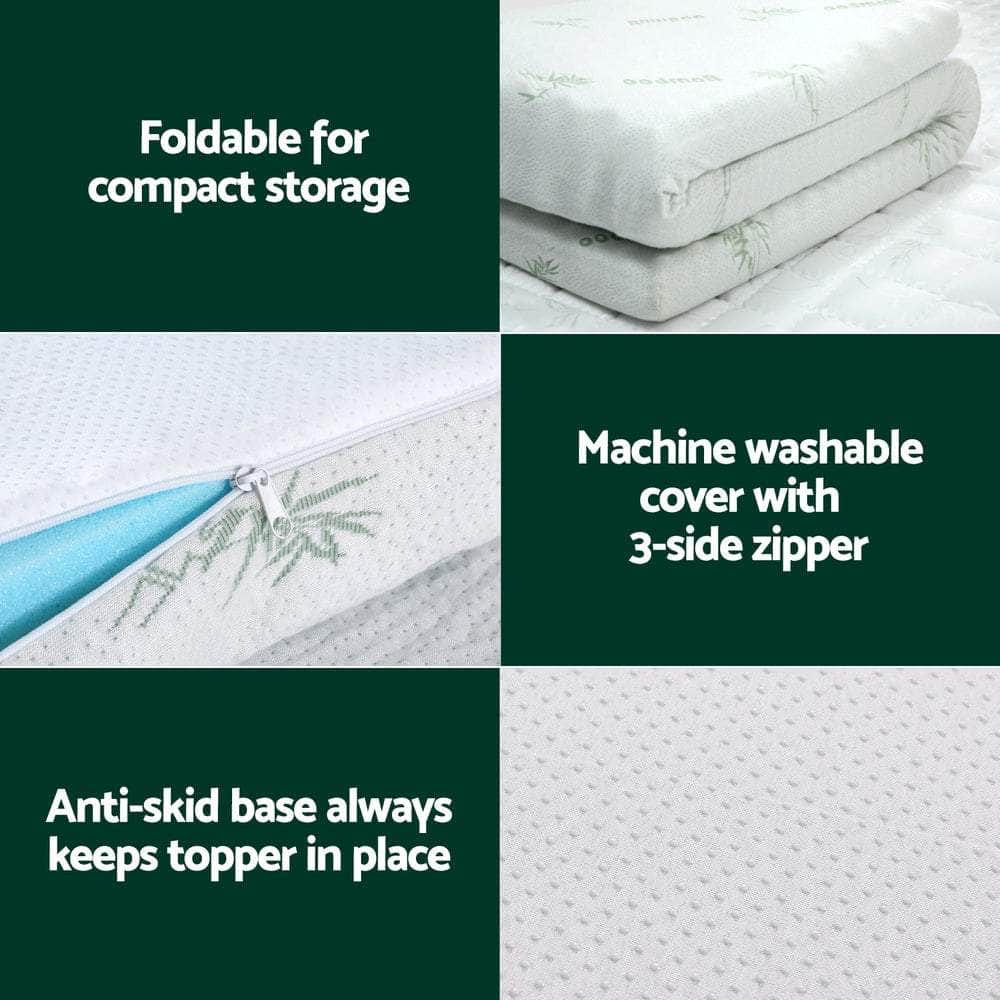 Memory Foam Mattress Topper Ventilated Cool Gel