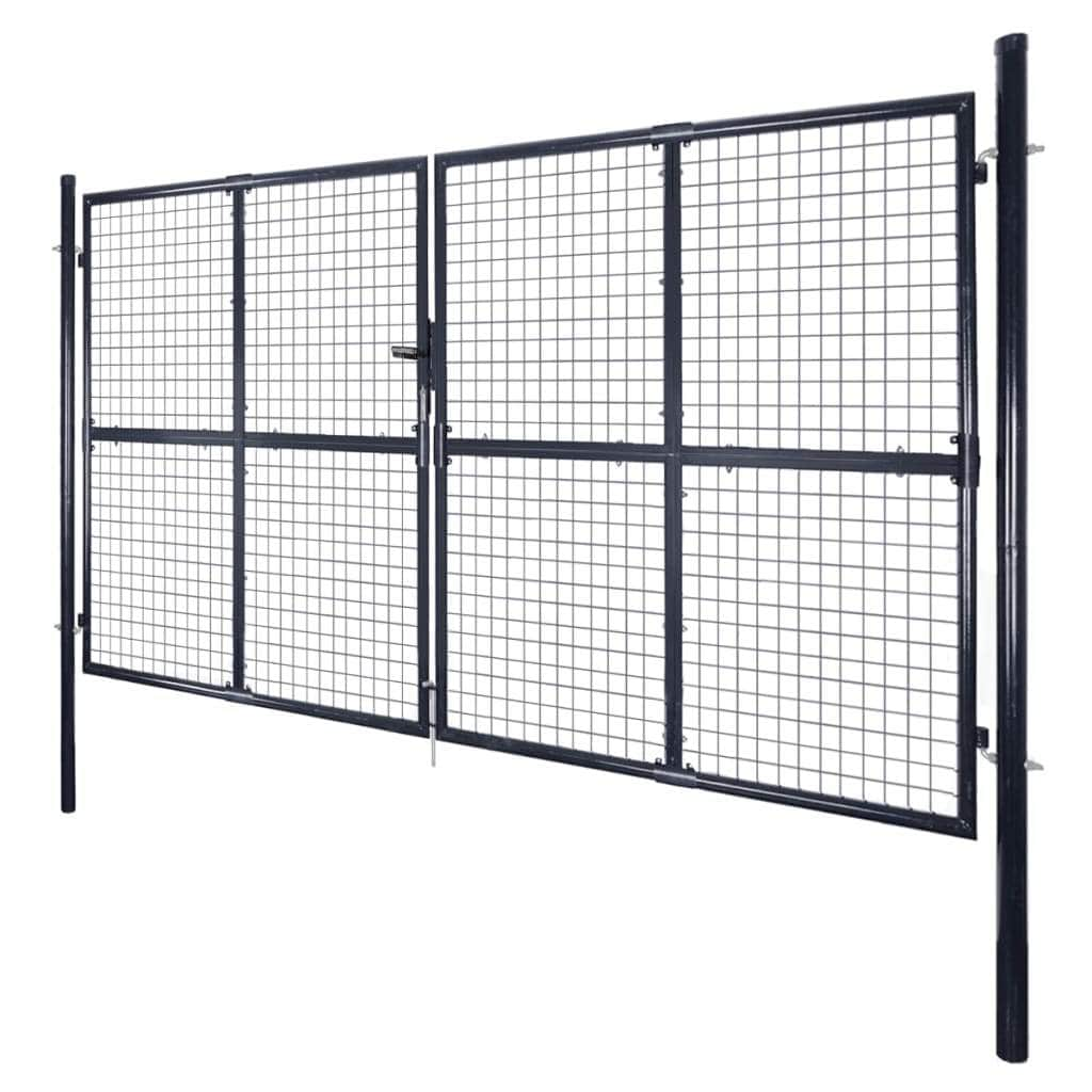 Mesh Garden Gate Galvanised Steel Grey