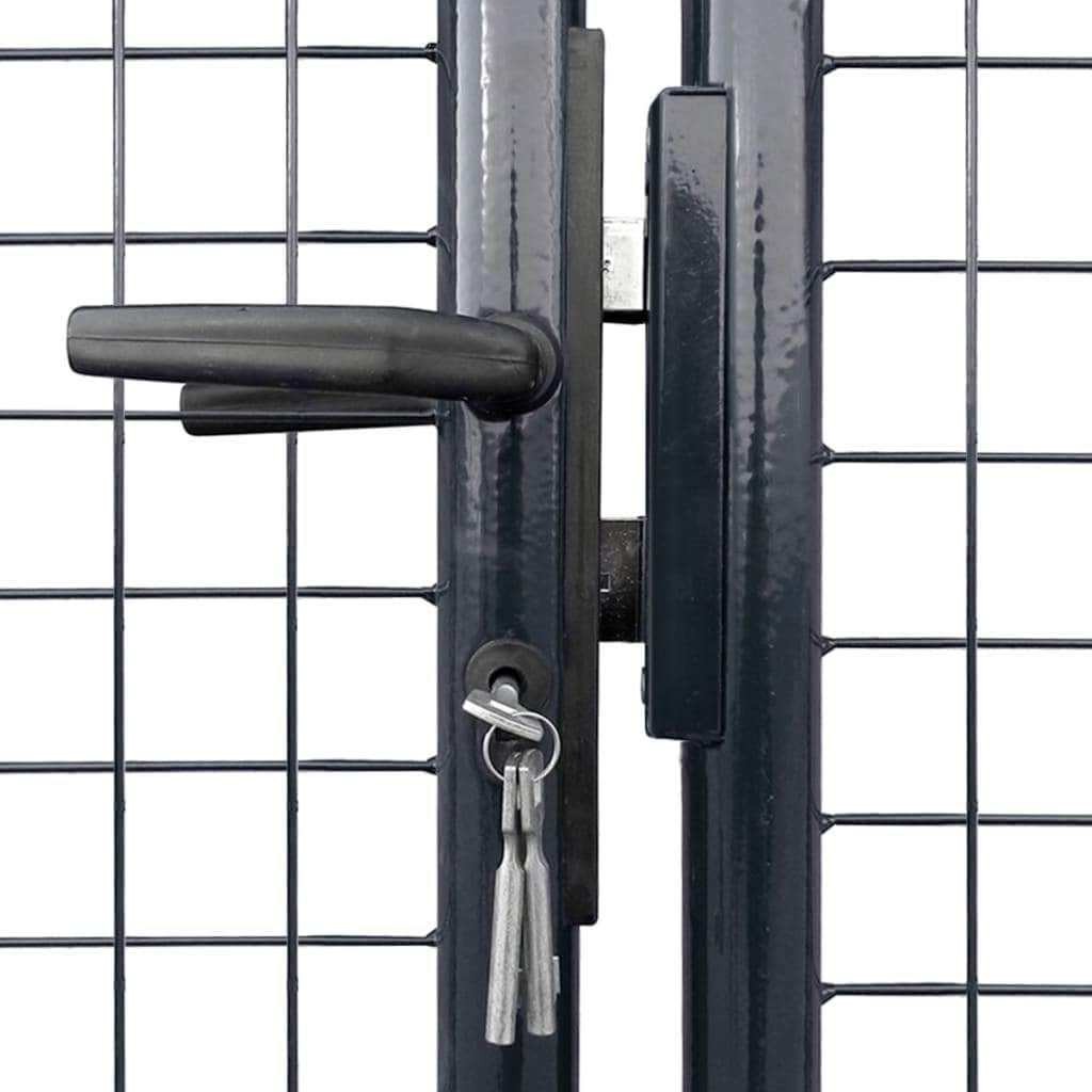 Mesh Garden Gate Galvanised Steel Grey