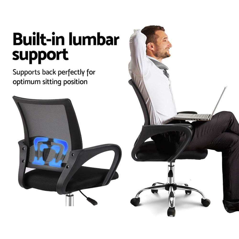 Mesh Office Chair Mid Back Black