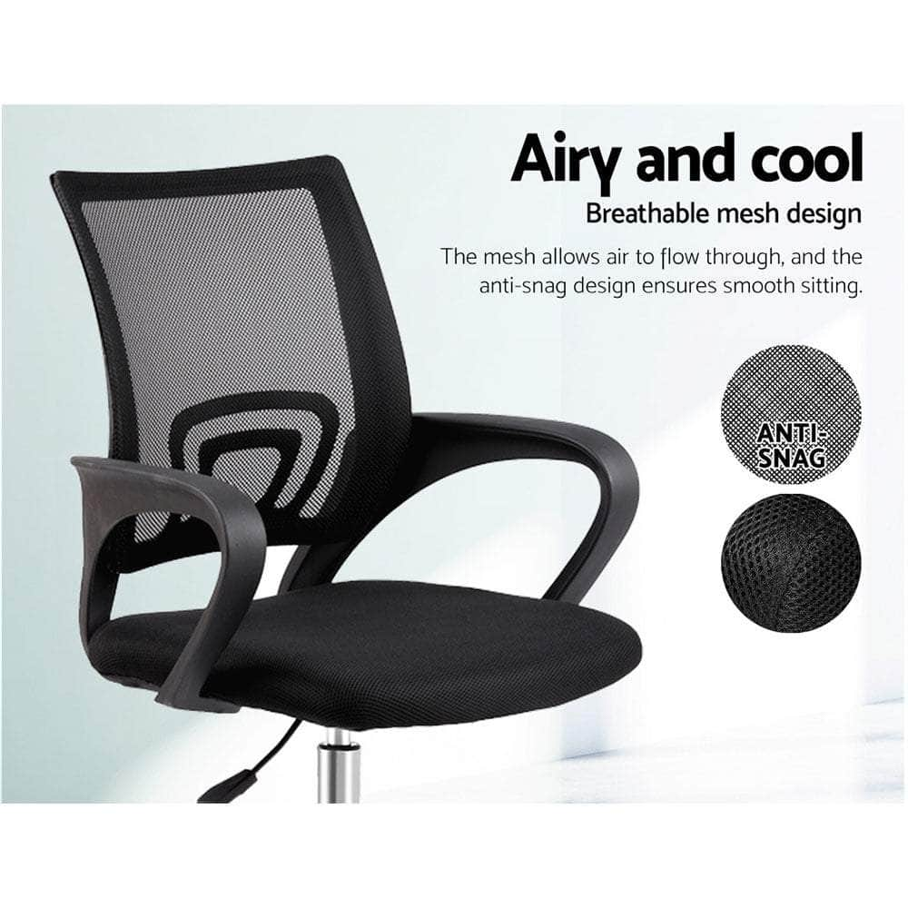 Mesh Office Chair Mid Back Black