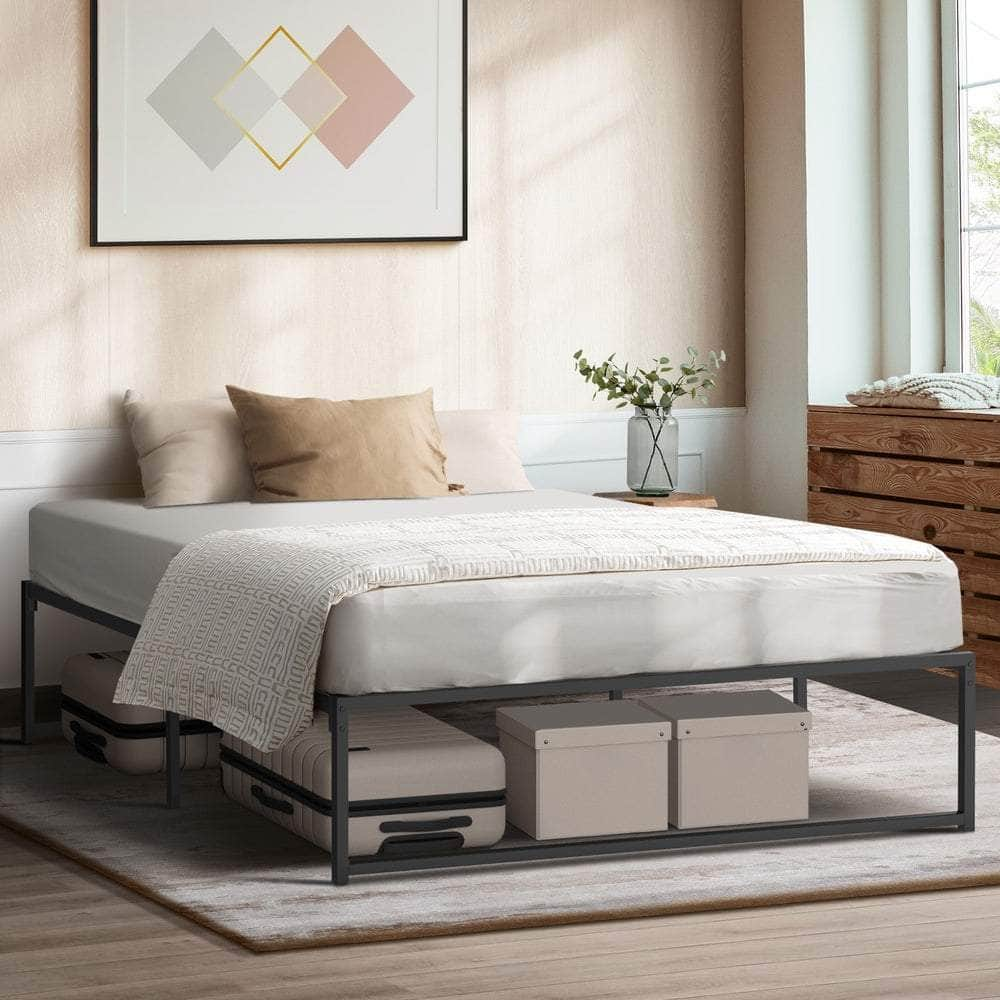 Metal Bed Frame Beds Platform Black