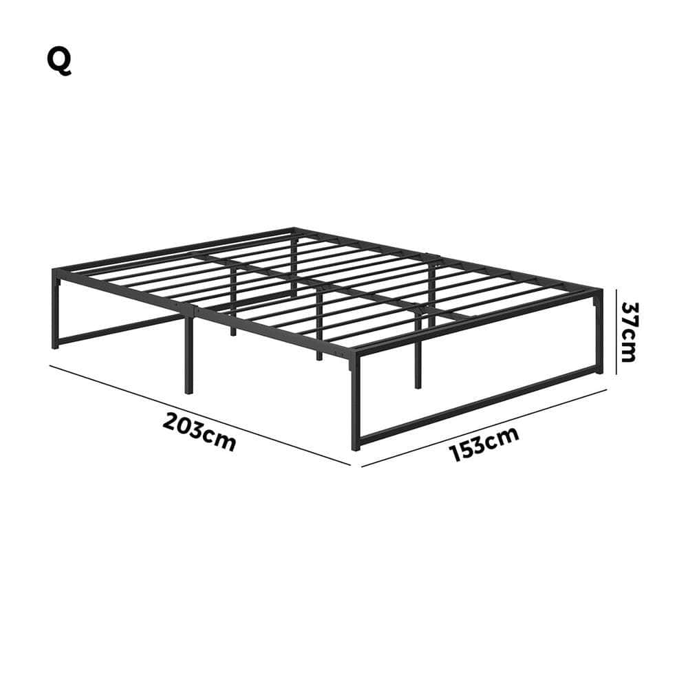 Metal Bed Frame Beds Platform Black