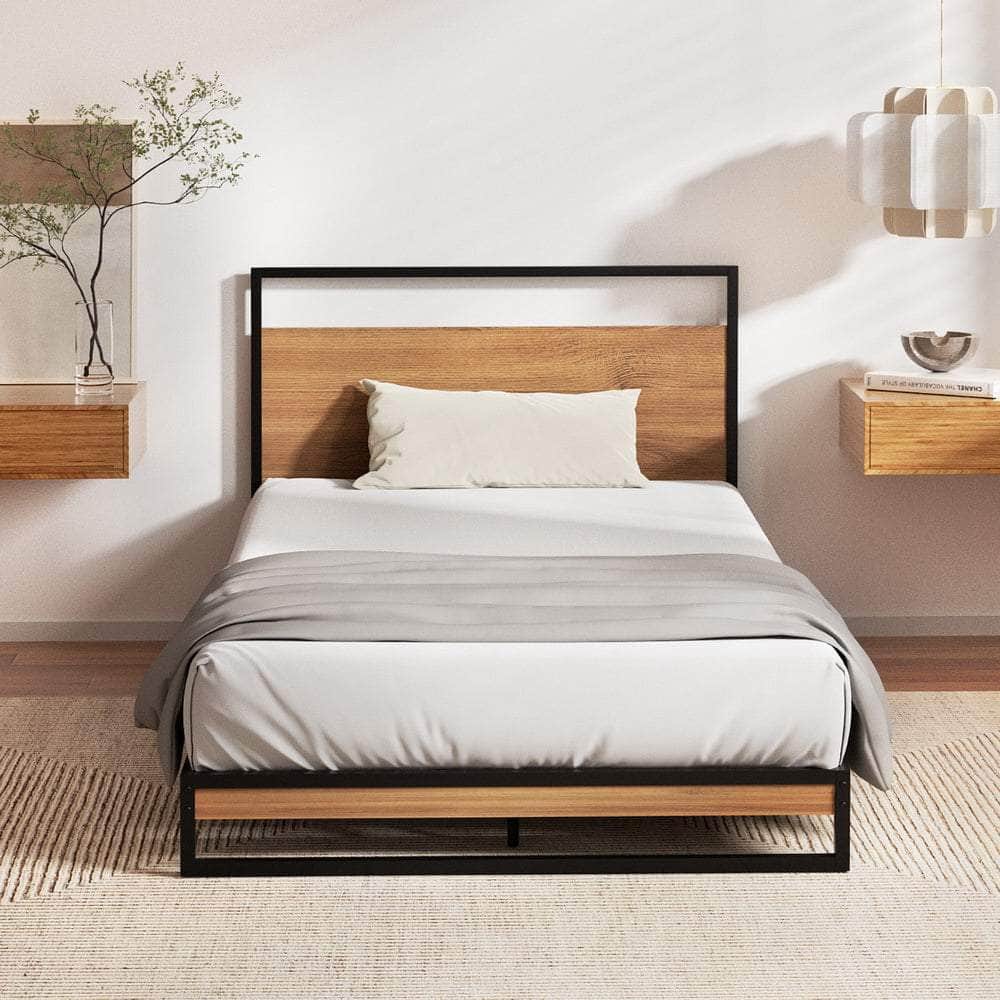 Metal Bed Frame Beds Platform with Mattress