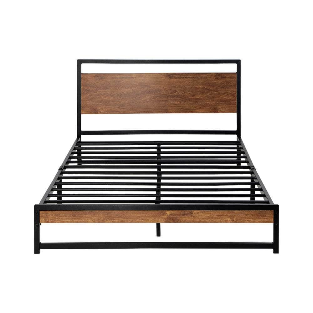 Metal Bed Frame King/Single Size Beds Platform Wood