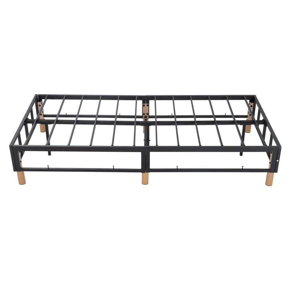 Metal Bed Frame Mattress Foundation Blue – Single