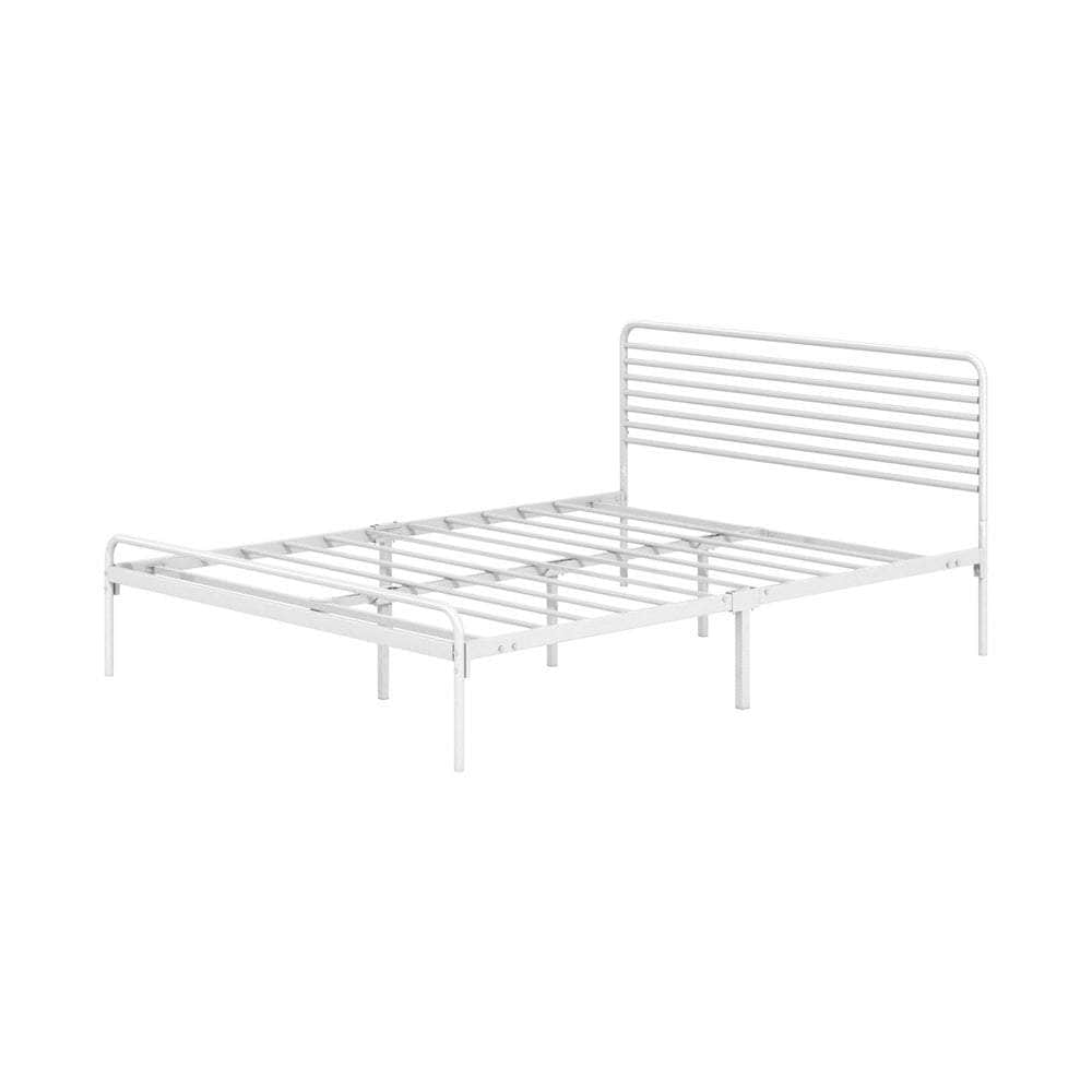 Metal Bed Frame Size Platform White