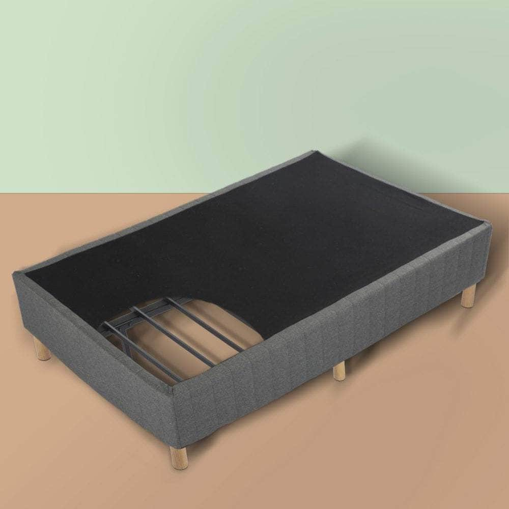 Metal Bedframe Mattress Foundation (Dark Grey) – Single