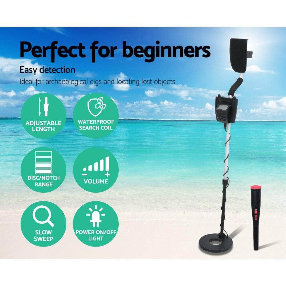 Metal Detector W/Pinpointer Searching Treasure Gold Digger Hunter 250mm