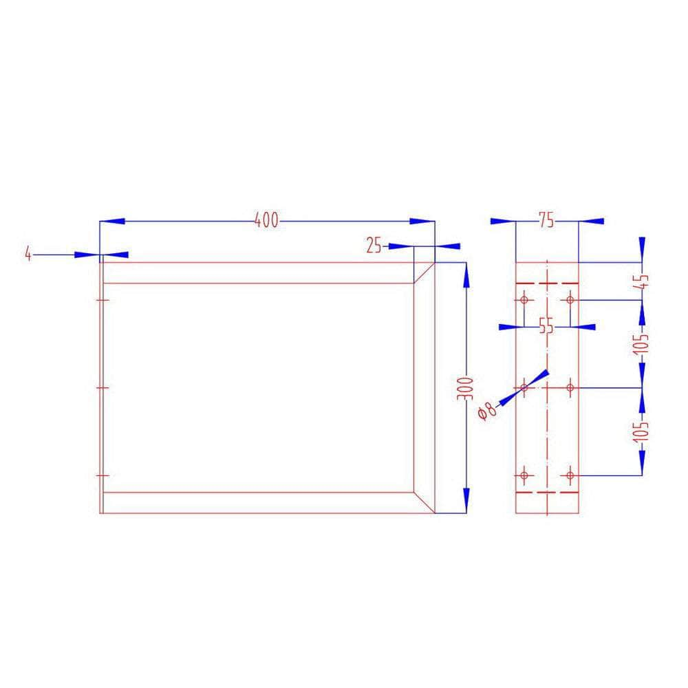 Metal Table Legs Diy Rectangular 40X30Cm Set Of 2