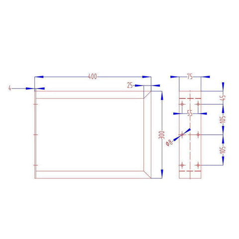 Metal Table Legs Diy Rectangular 40X30Cm Set Of 2