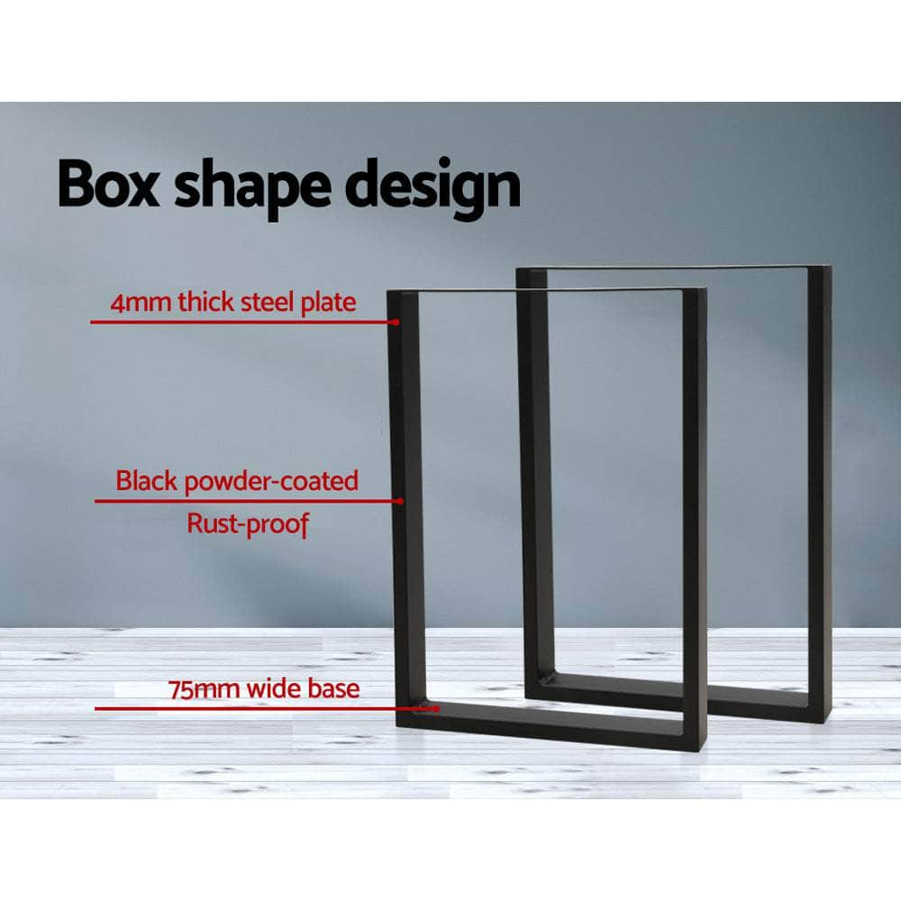 Metal Table Legs Diy Rectangular 71X50Cm Set Of 2