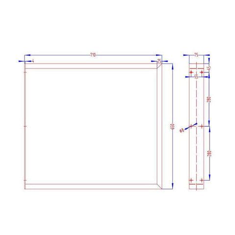 Metal Table Legs Diy Rectangular 71X65Cm Set Of 2