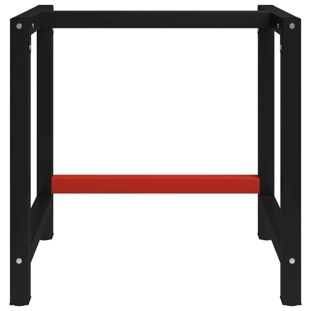 Metal Work Bench Black and Red S