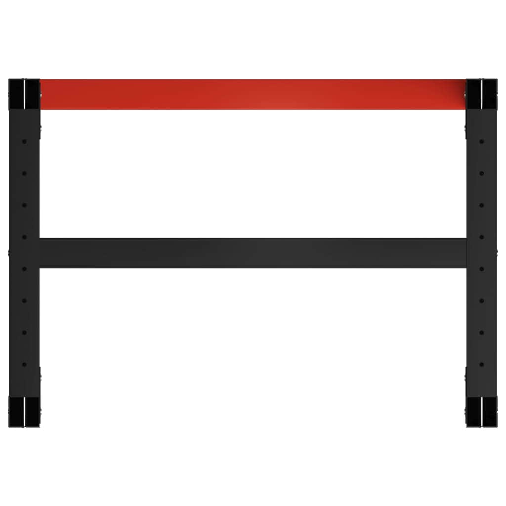 Metal Work Bench Black and Red S