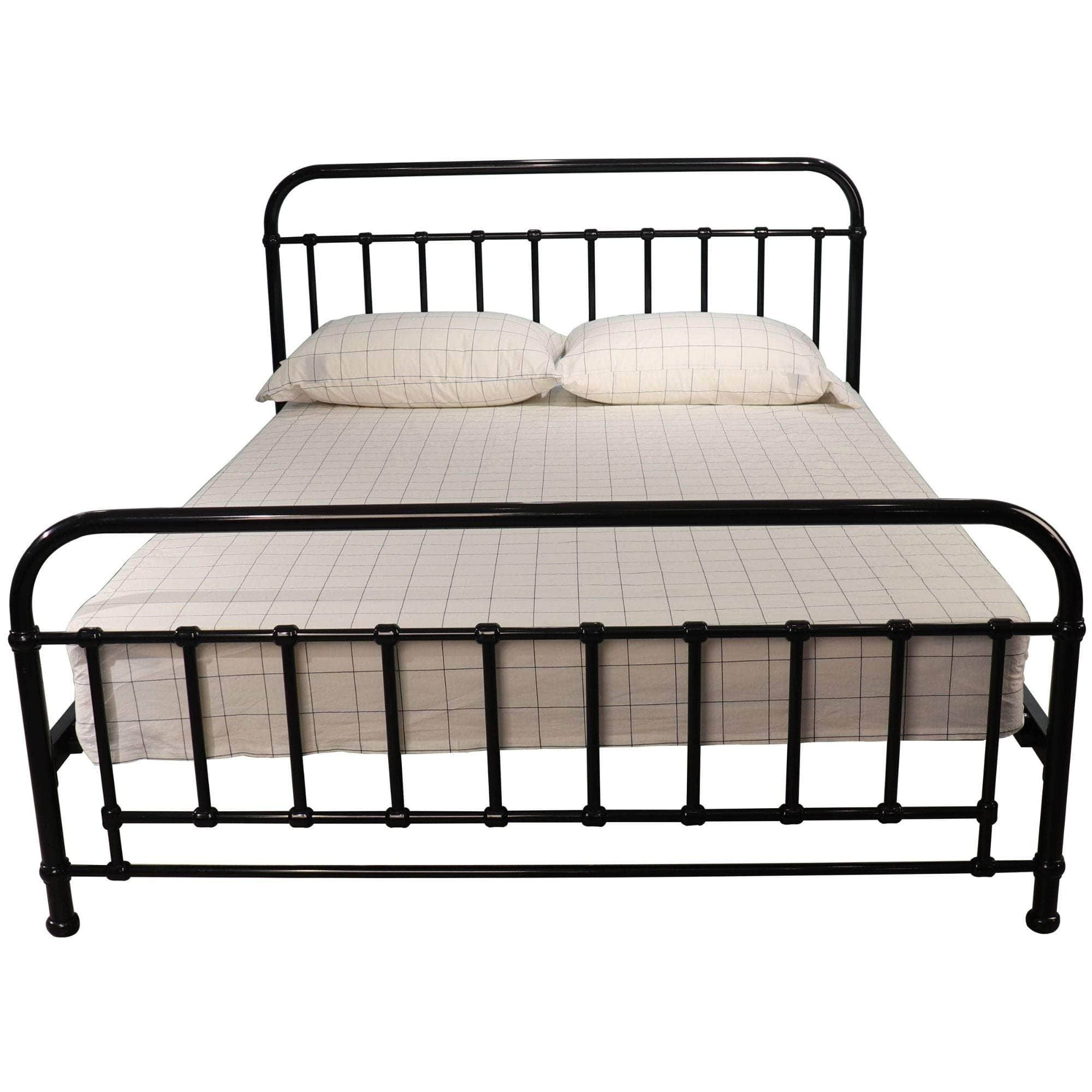 Metallica Double Bed Size Metal Frame Platform Mattress Base - Black