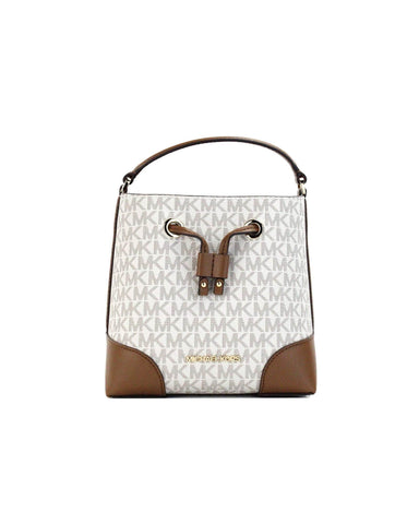 Michael Kors Mercer Small Bucket Crossbody Vanilla Charm