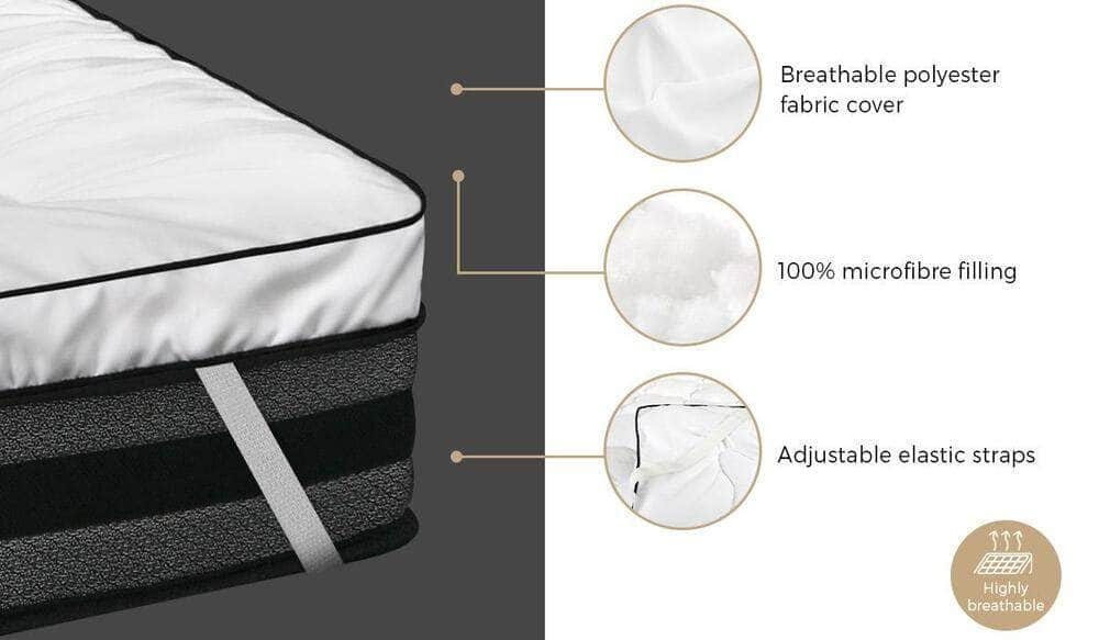 Microfibre Mattress Topper Luxury Pillowtop King