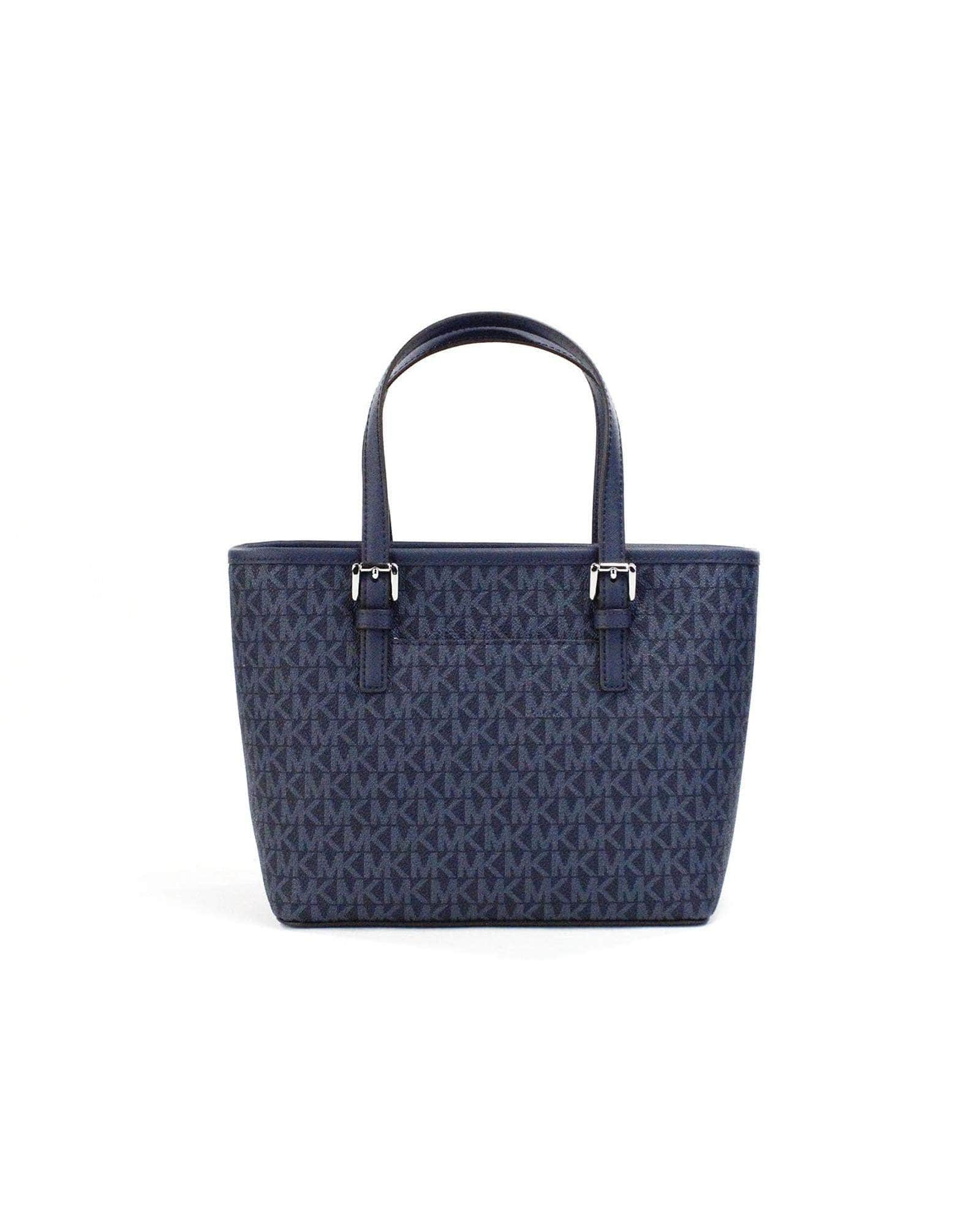 Midnight Navy Elegance Michael Kors Carryall Tote Bag