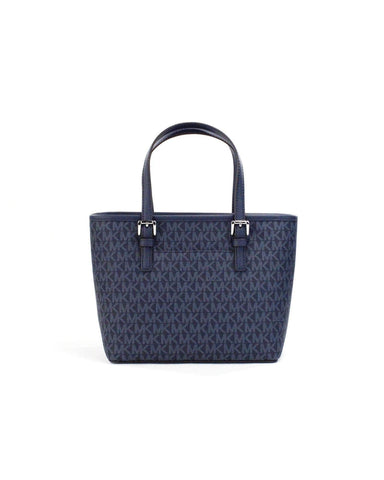 Midnight Navy Elegance Michael Kors Carryall Tote Bag