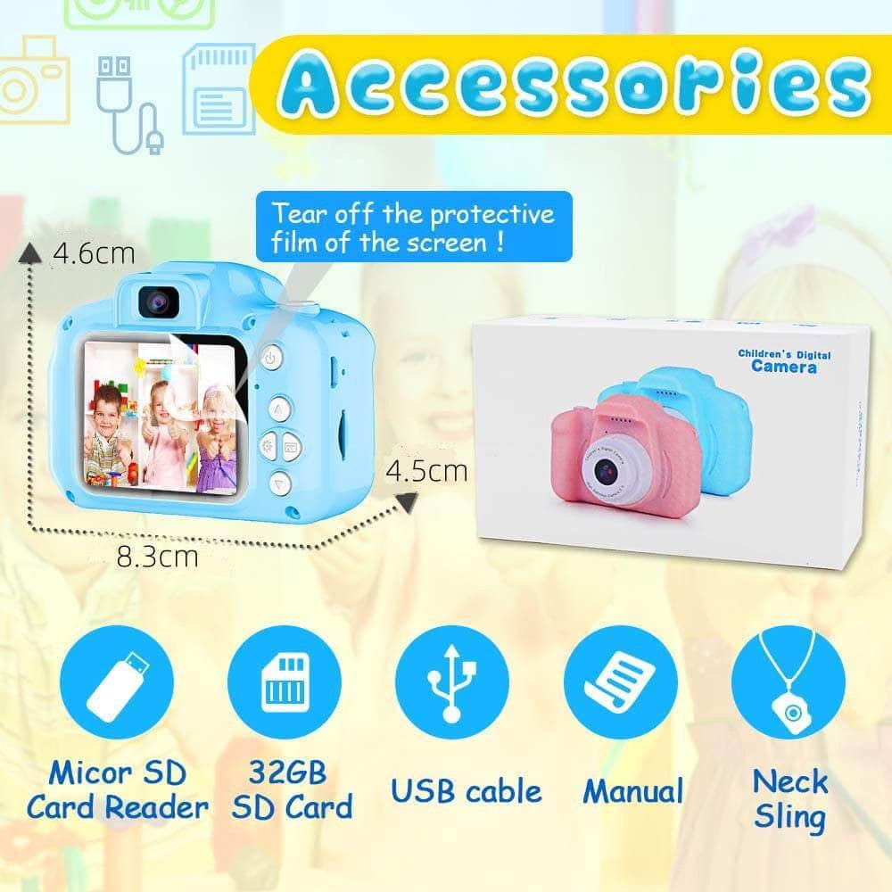 Mini Digital Children Camera Kids Camera 2.0" LCD - Toy 32G Card HD