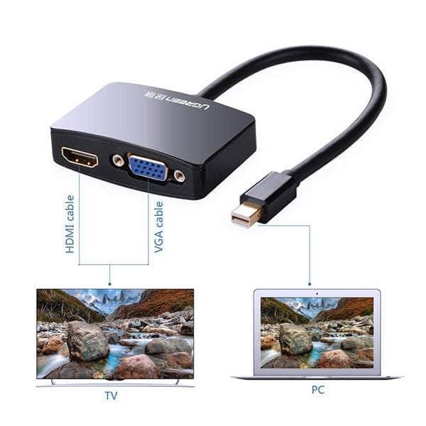 Mini Displayport To Hdmi / Vga Adapter - Black (10439)