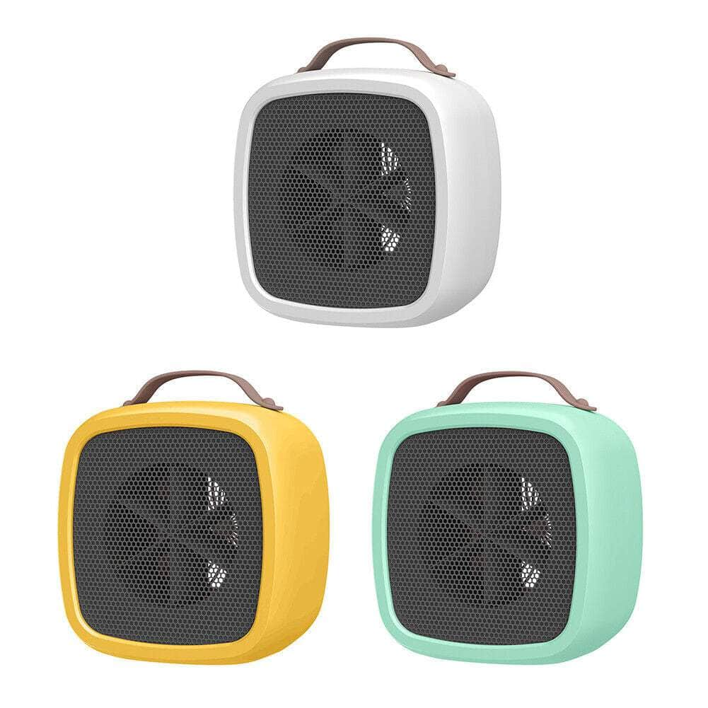 Mini Electric Heater Fall Proof with Handle Desktop Fan Heater Portable for Home