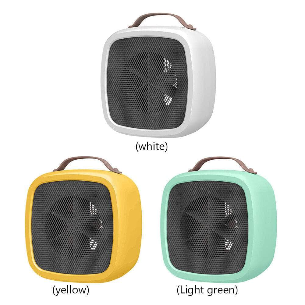 Mini Electric Heater Fall Proof with Handle Desktop Fan Heater Portable for Home