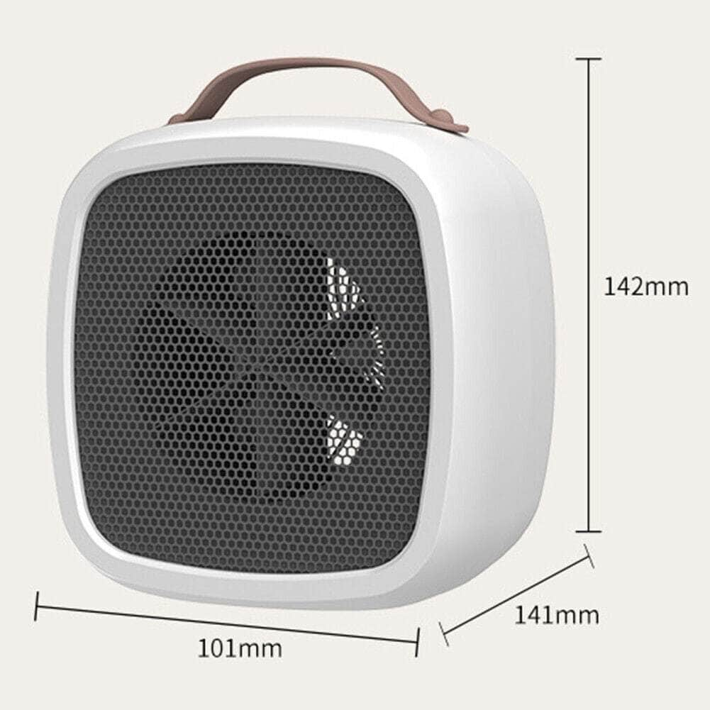 Mini Electric Heater Fall Proof with Handle Desktop Fan Heater Portable for Home