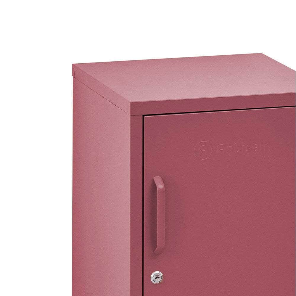 Mini Metal Locker Storage Shelf Organizer Cabinet Bedroom Black/Blue/Green/Pink/Yellow/White