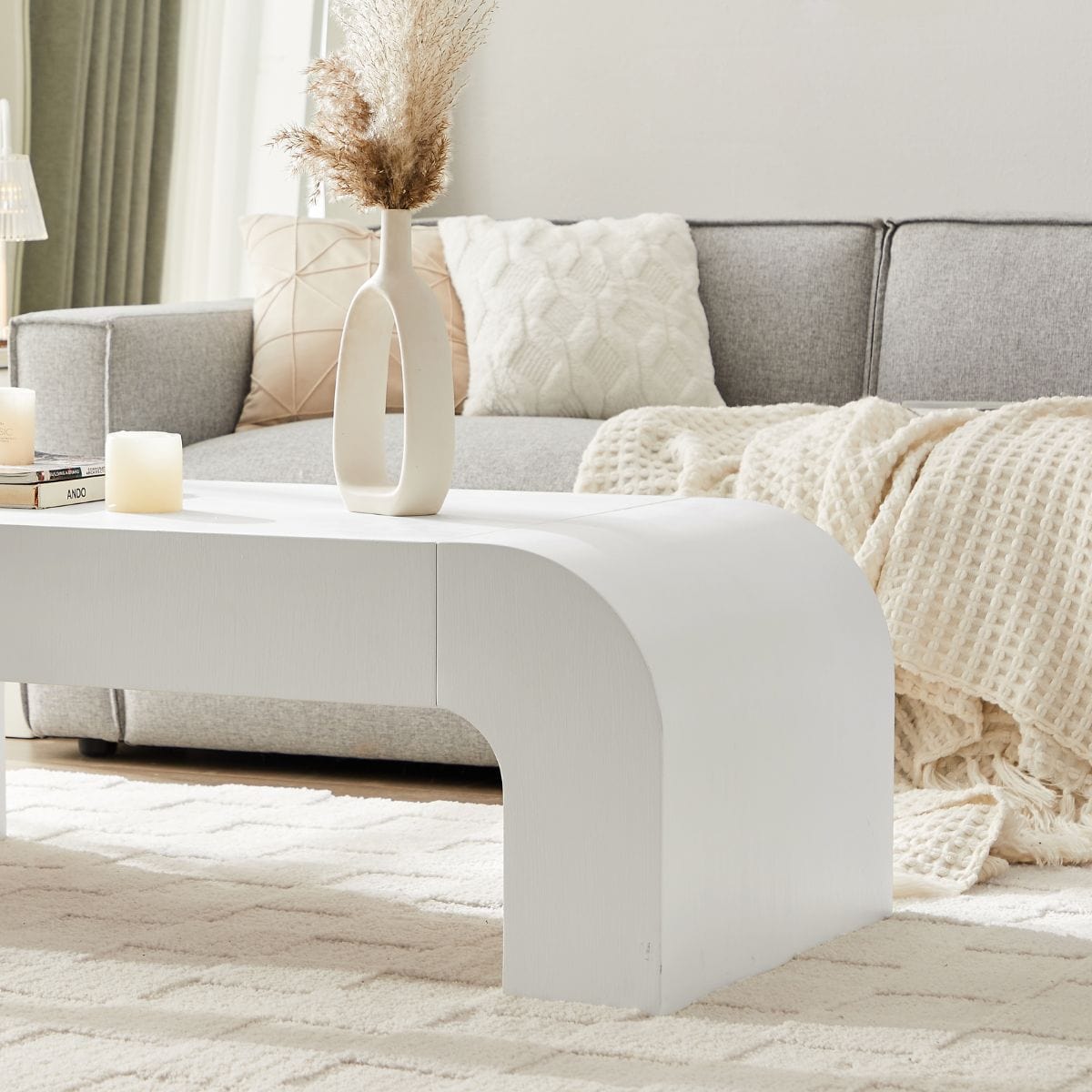 Minimalist Rhett Curve Coffee Table for Modern Aesthetics