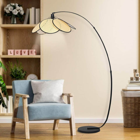 Minimalist Synthetic Rattan Floor Lamp