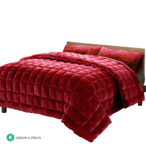 Mink Quilt Burgundy King