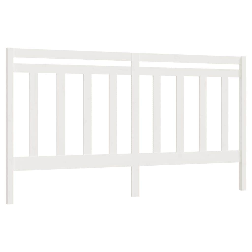 Modern Bed Headboard (White) Solid Wood Pine