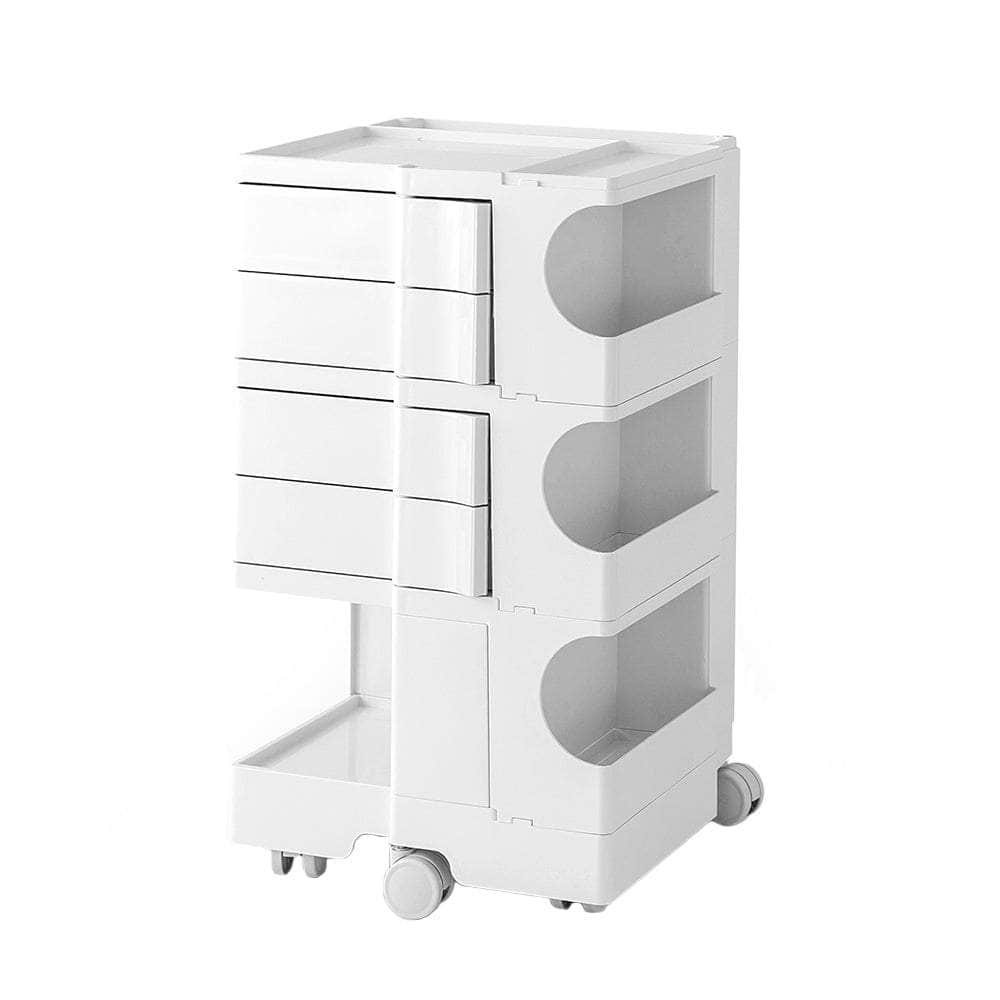 Modern Boby Trolley Mobile Storage Cart Shelf 5 Tier Drawer YE/OR/GR/GY/PK/WH