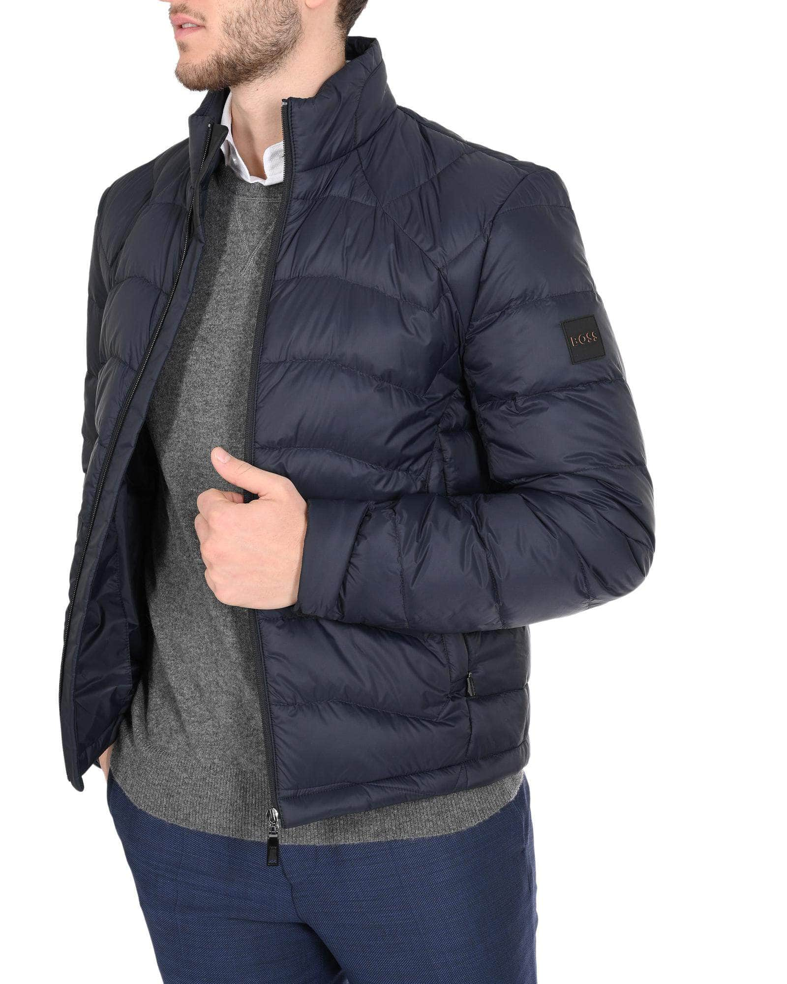 Modern Fit Hugo Boss Dark Blue Polyamide Outerwear