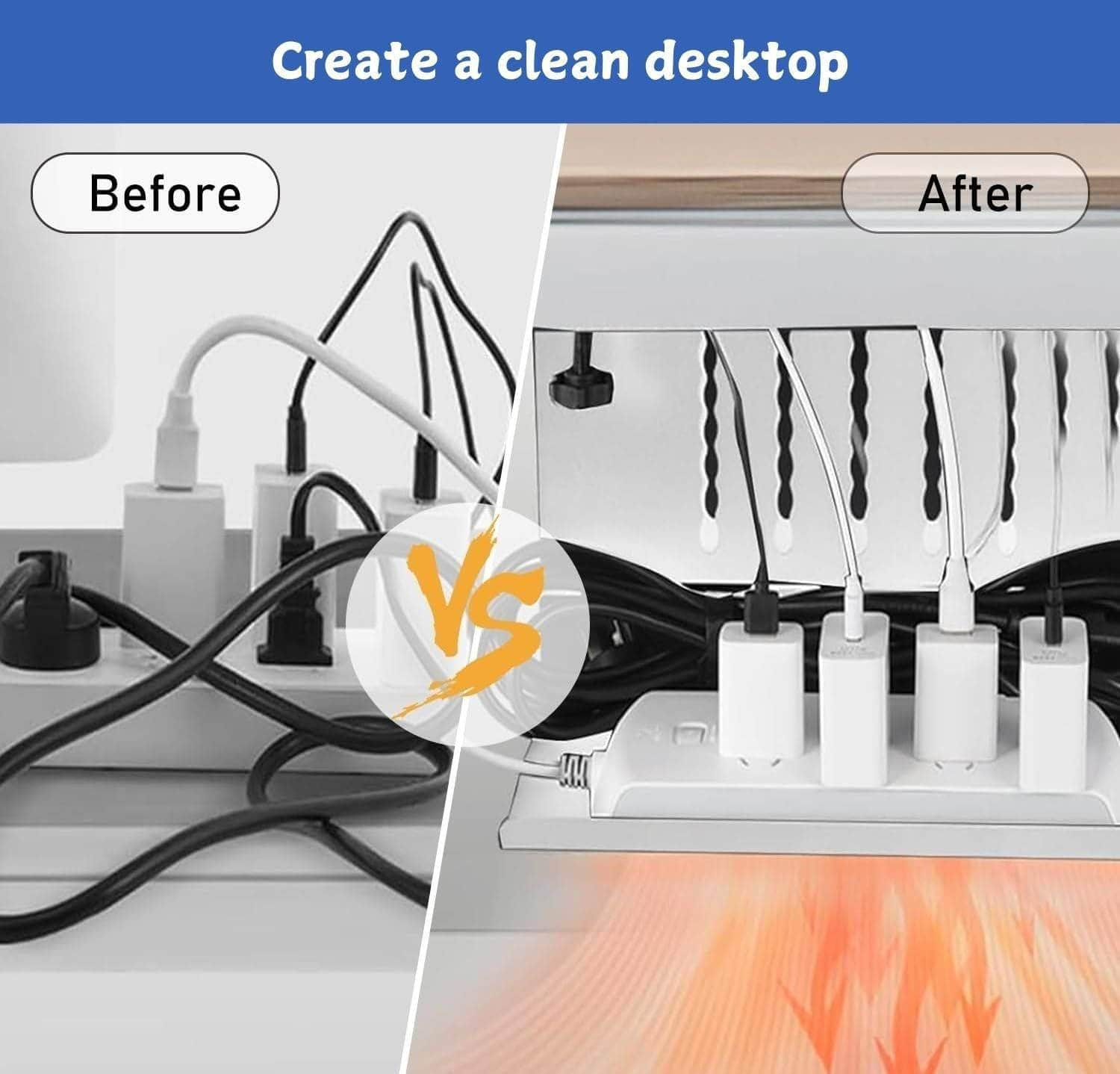 Modern Laptop Holder with Cable Tray - No-Drill Under Desk Storage