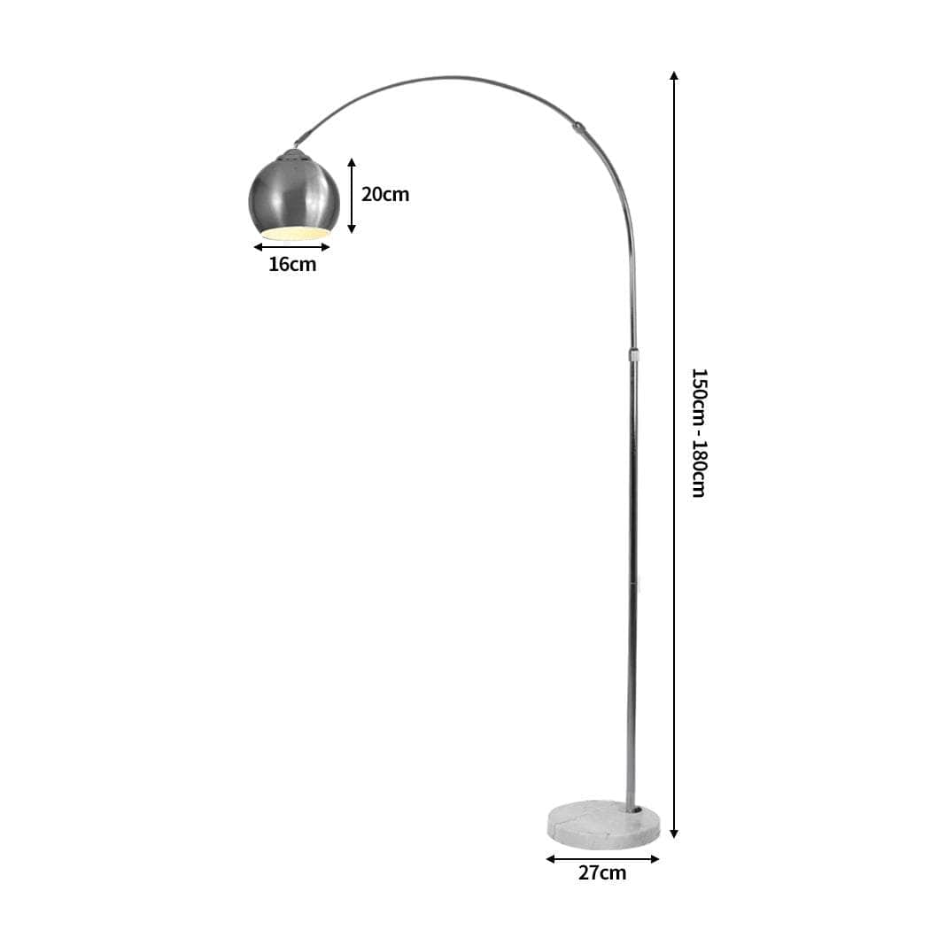 Modern LED Floor Lamp Stand Reading Silver